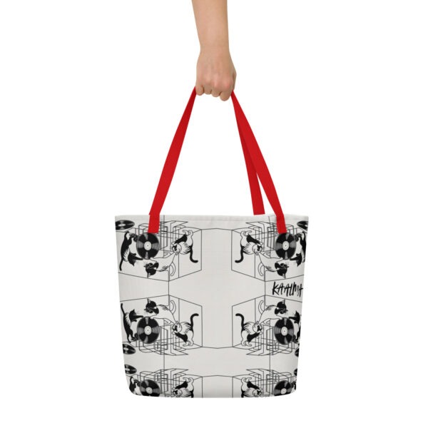 Spin & Scratch Large Tote Bag - Image 5