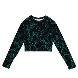 Waves Recycled long-sleeve crop top