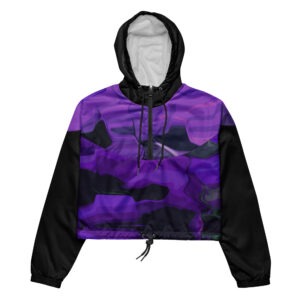 Nebula Noir cropped windbreaker